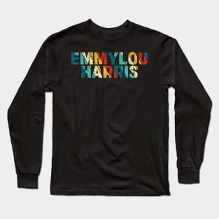 Retro Color - Emmylou Harris Long Sleeve T-Shirt